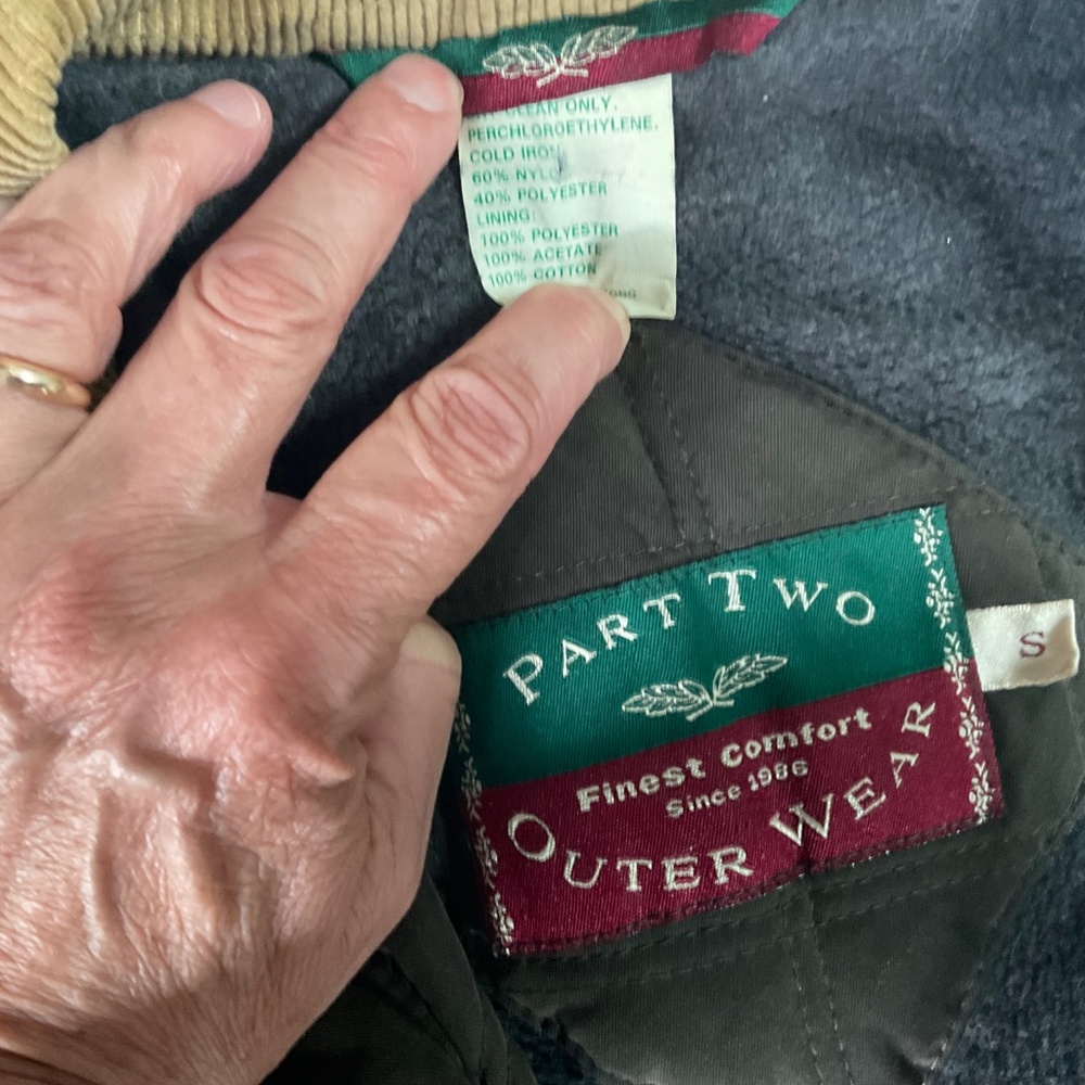 Part Two Copenhagen Quilted Chore Jacket (men’s small/women’s roomy medium) - Picture 9 of 12
